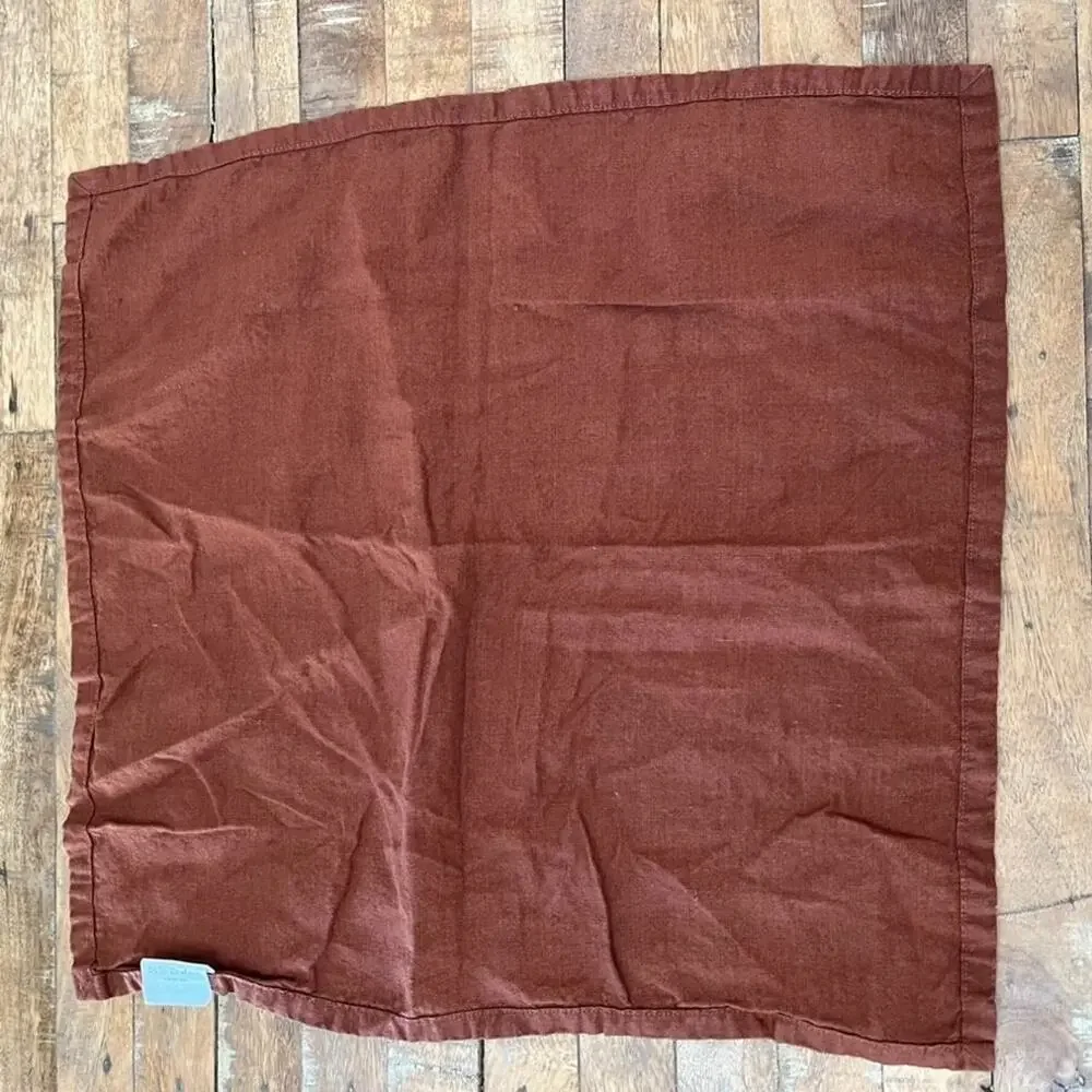 CB2 Bolt Ginger Linen Napkin Set of 3 20